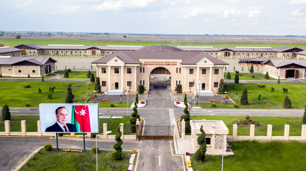 Azerbaijani president attends opening of Qarabag Equestrian Complex