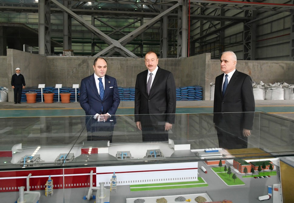 President Ilham Aliyev opens non-ferrous metals and foundry plant in Sumgayit Chemical Industrial Park