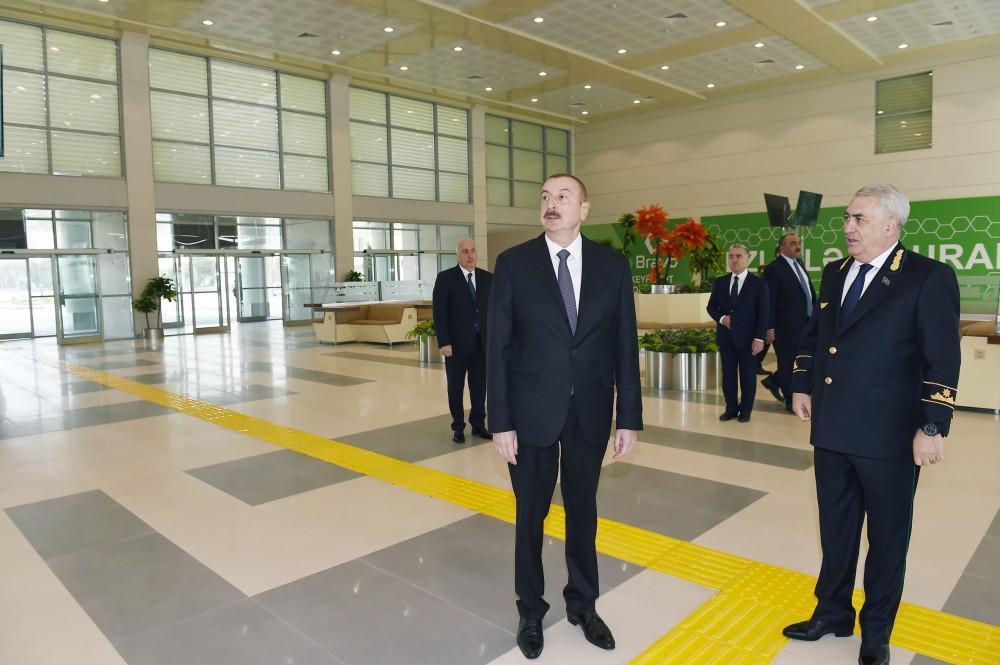 President Aliyev opens Sumgayit Railway Station Complex 