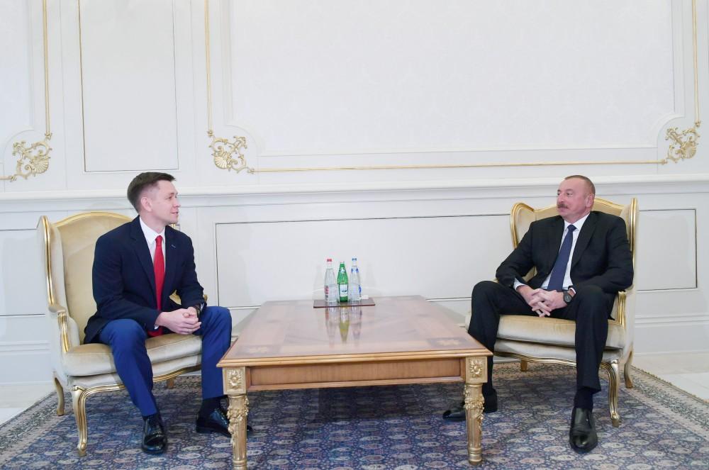 Azerbaijani president meets Russian minister of digital development, communications and mass media