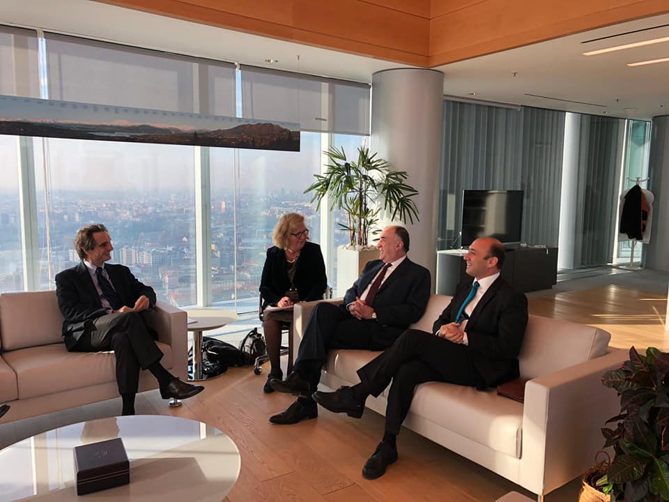 Elmar Mammadyarov meets Attilio Fontana, the president of the Lombardy Region of Italy