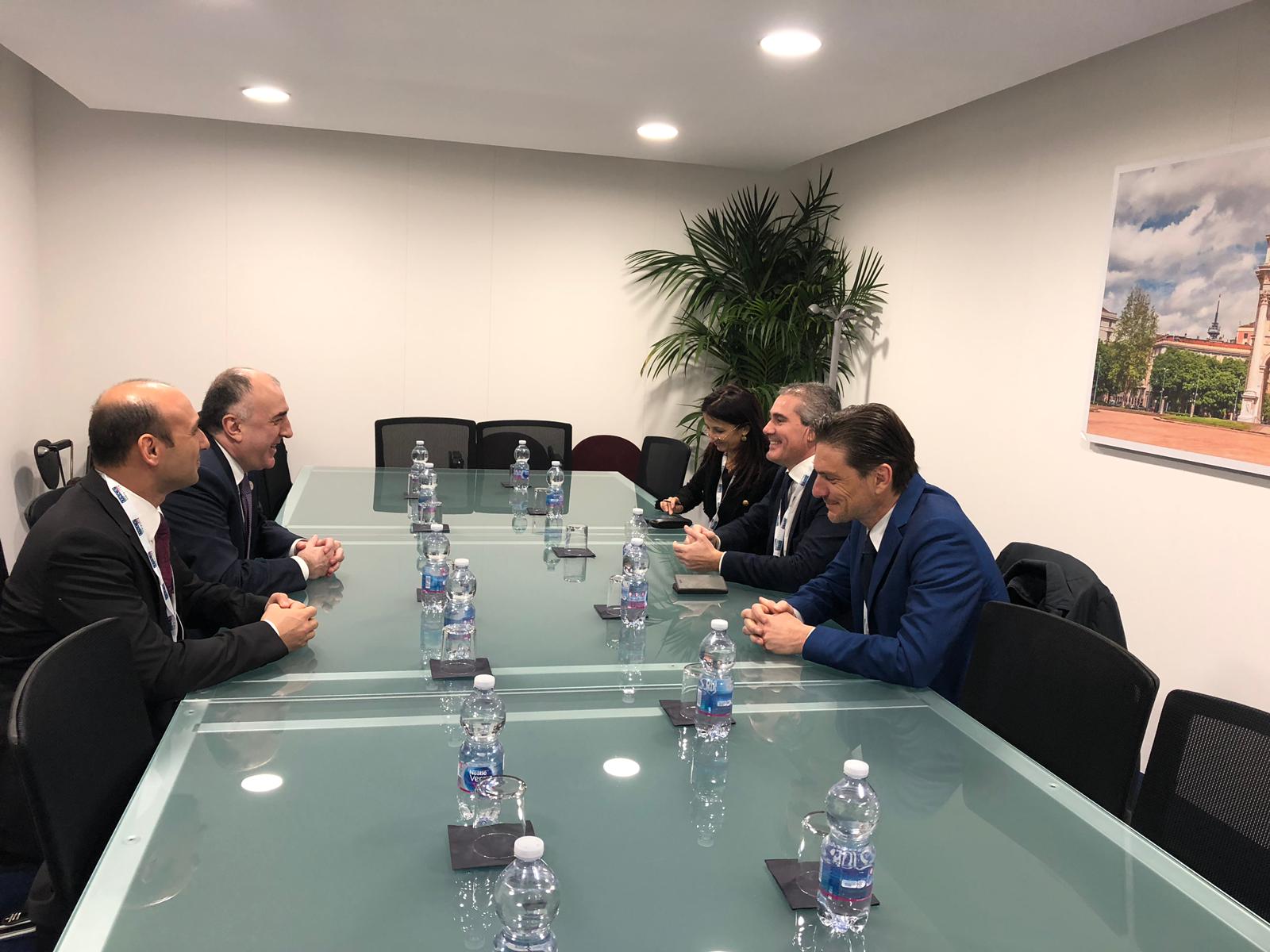 Elmar Mammadyarov meets Paolo Grimoldi, the head of the Italian Delegation to the OSCE PA