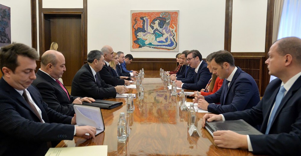 Serbian president meets with Azerbaijani delegation