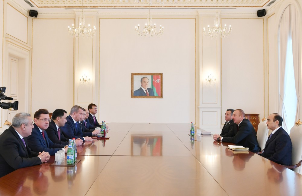 Azerbaijani president receives delegation of Astrakhan region