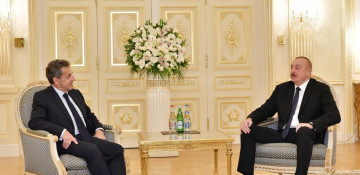 Ilham Aliyev receives former French president
