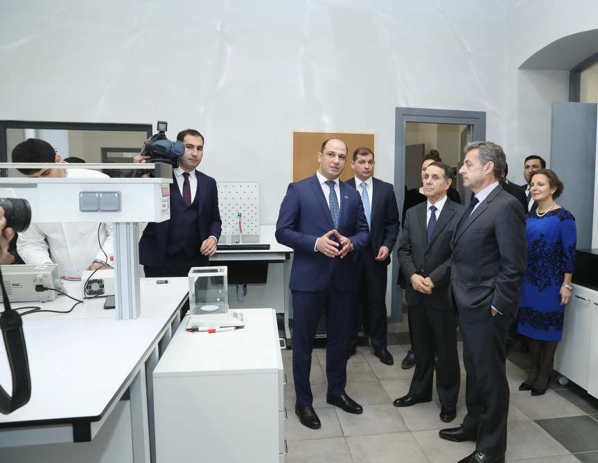 Nicolas Sarkozy visits Azerbaijani-French University
