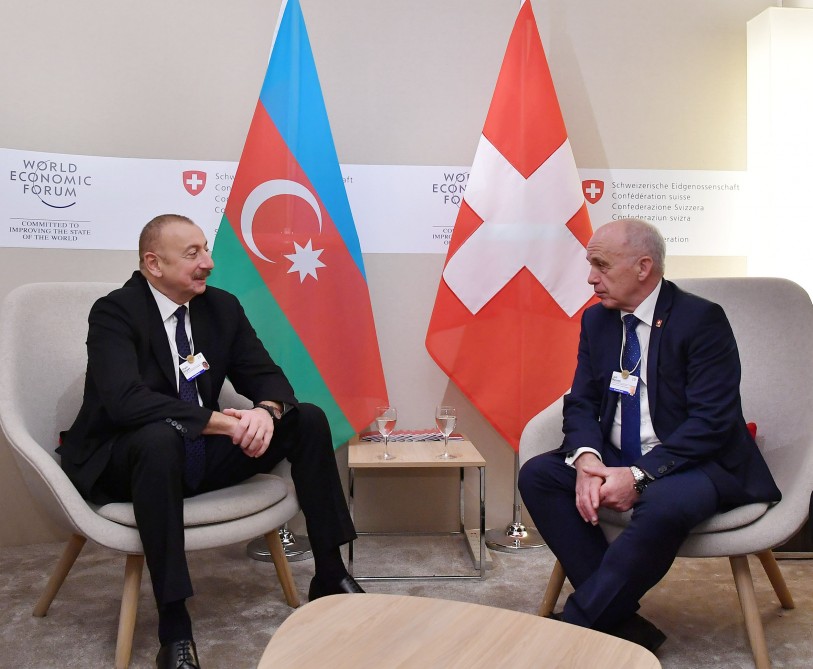 Azerbaijani president meets Swiss counterpart 