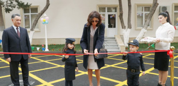 Azerbaijani First VP Mehriban Aliyeva attends opening of newly-built kindergarten in Baku 