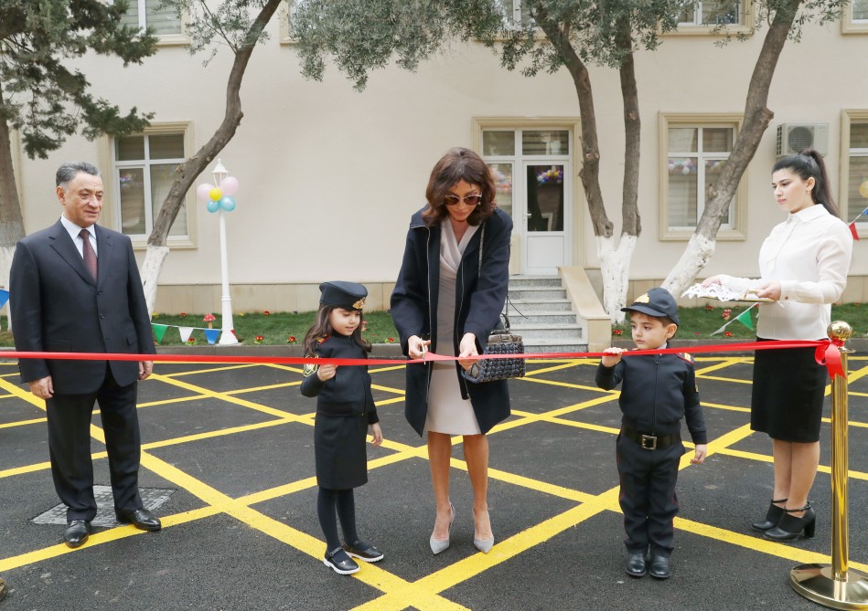 Azerbaijani First VP Mehriban Aliyeva attends opening of newly-built kindergarten in Baku 
