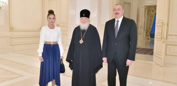 President Ilham Aliyev and First Lady Mehriban Aliyeva meet with Patriarch Kirill of Moscow and All Russia 