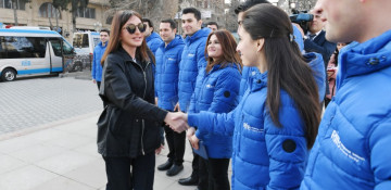 First Vice-President Mehriban Aliyeva arrived in Ganja city for visit