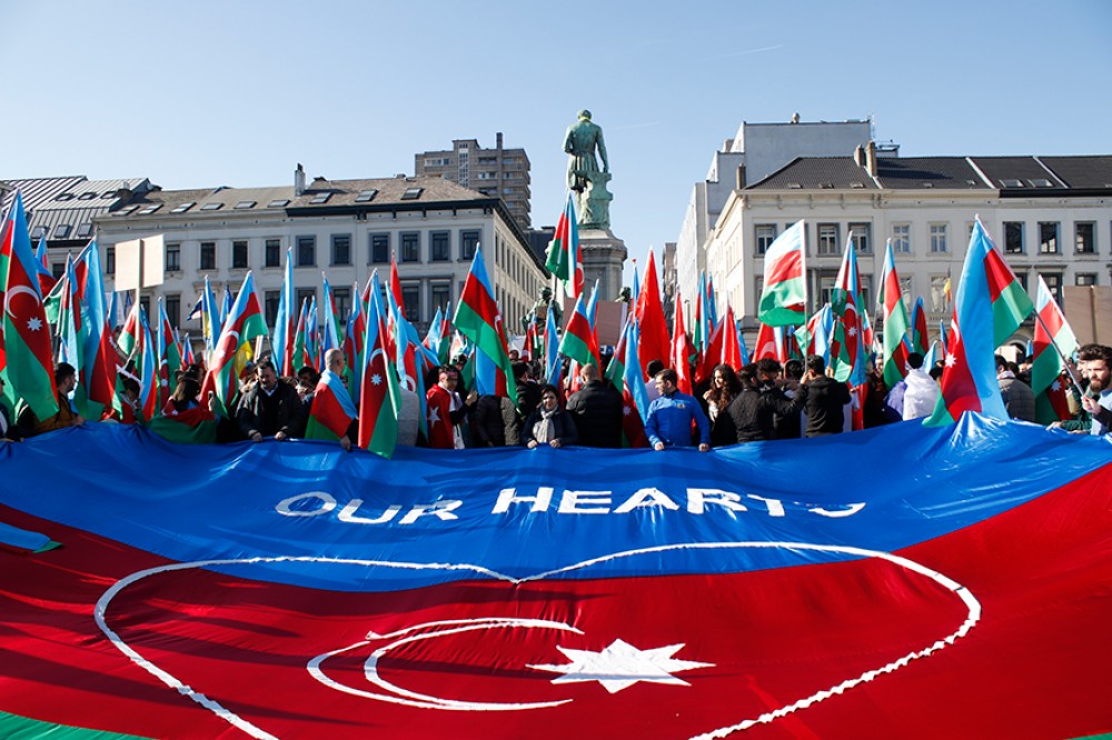European Azerbaijanis held crowded European Karabakh rally in Brussels
