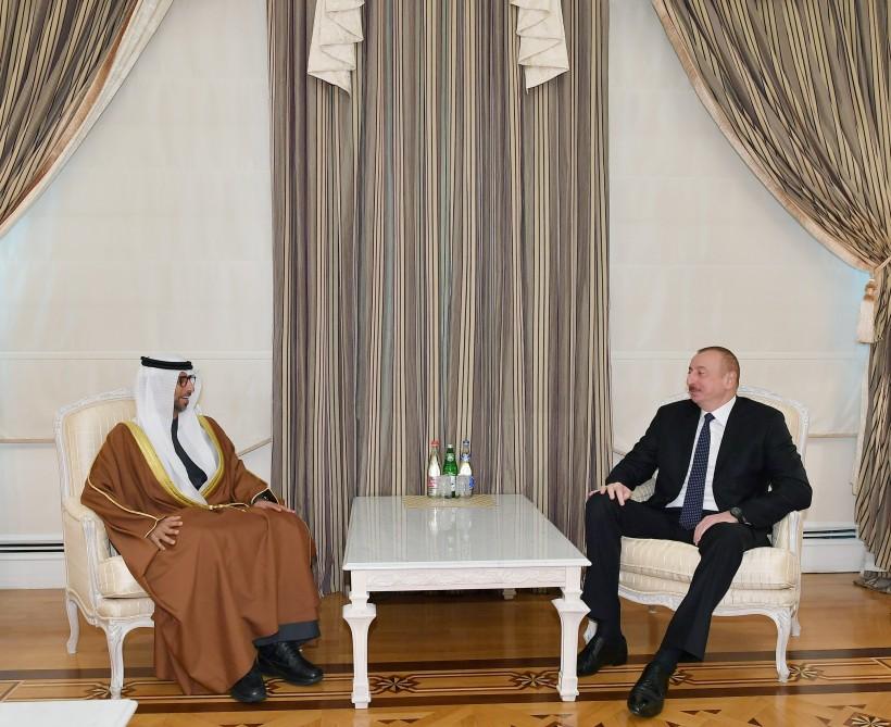 Azerbaijani president receives UAE minister of energy and industry