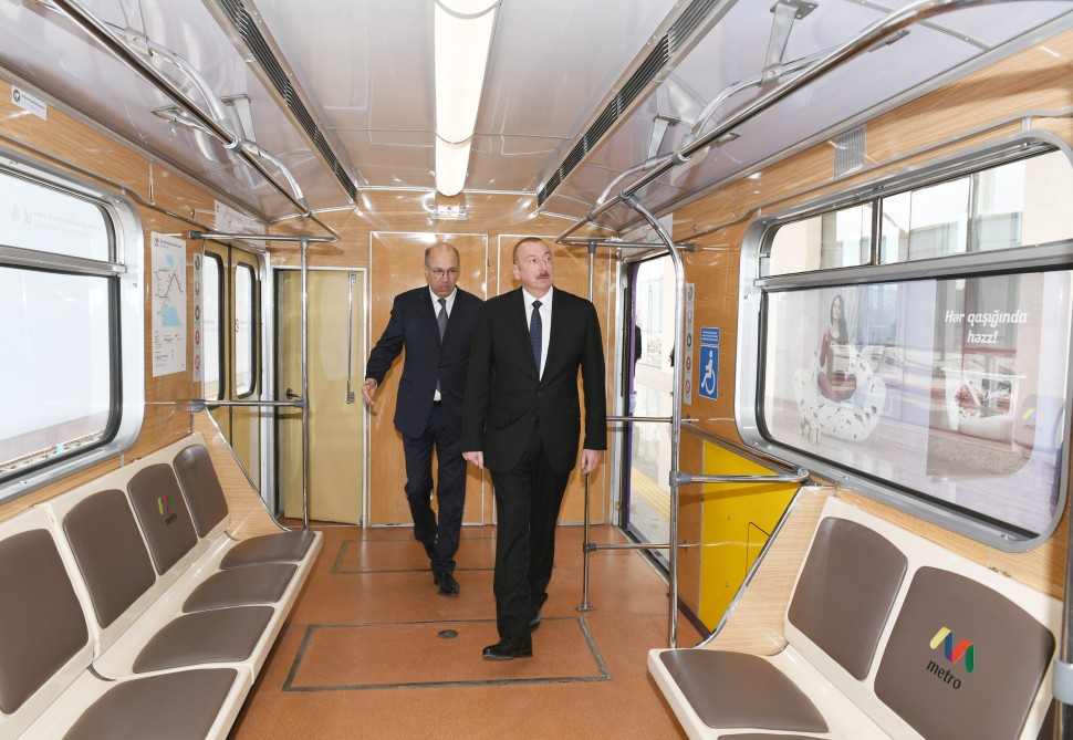 President Ilham Aliyev viewed conditions created at Bakmil station of Baku Metro after major overhaul
