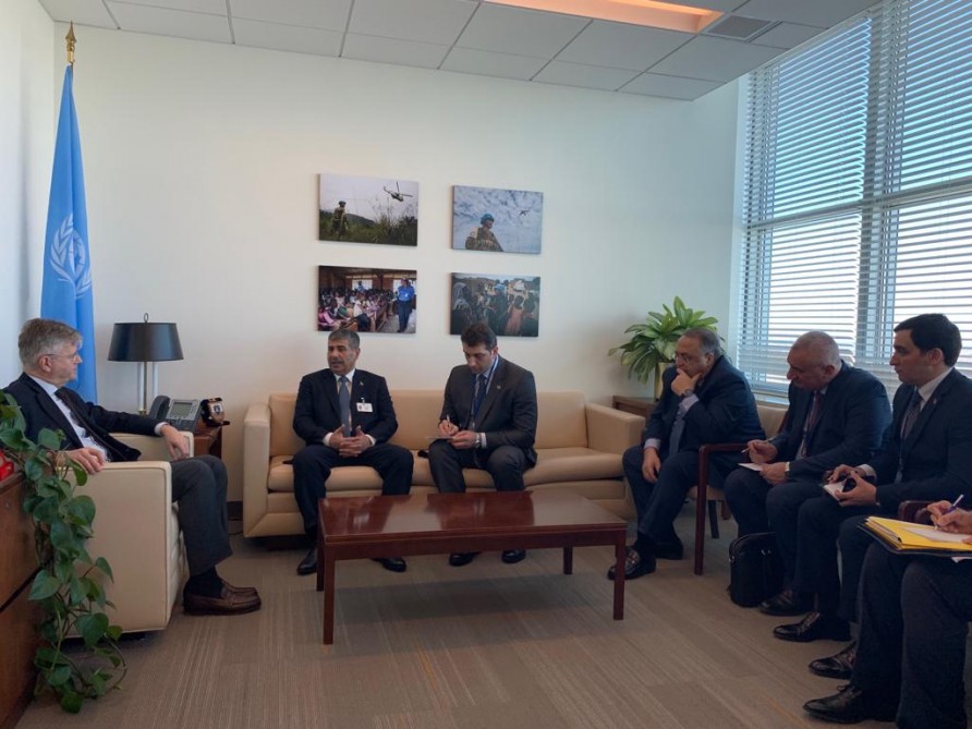 Azerbaijan`s defense minister meets with UN Under-Secretary-General
