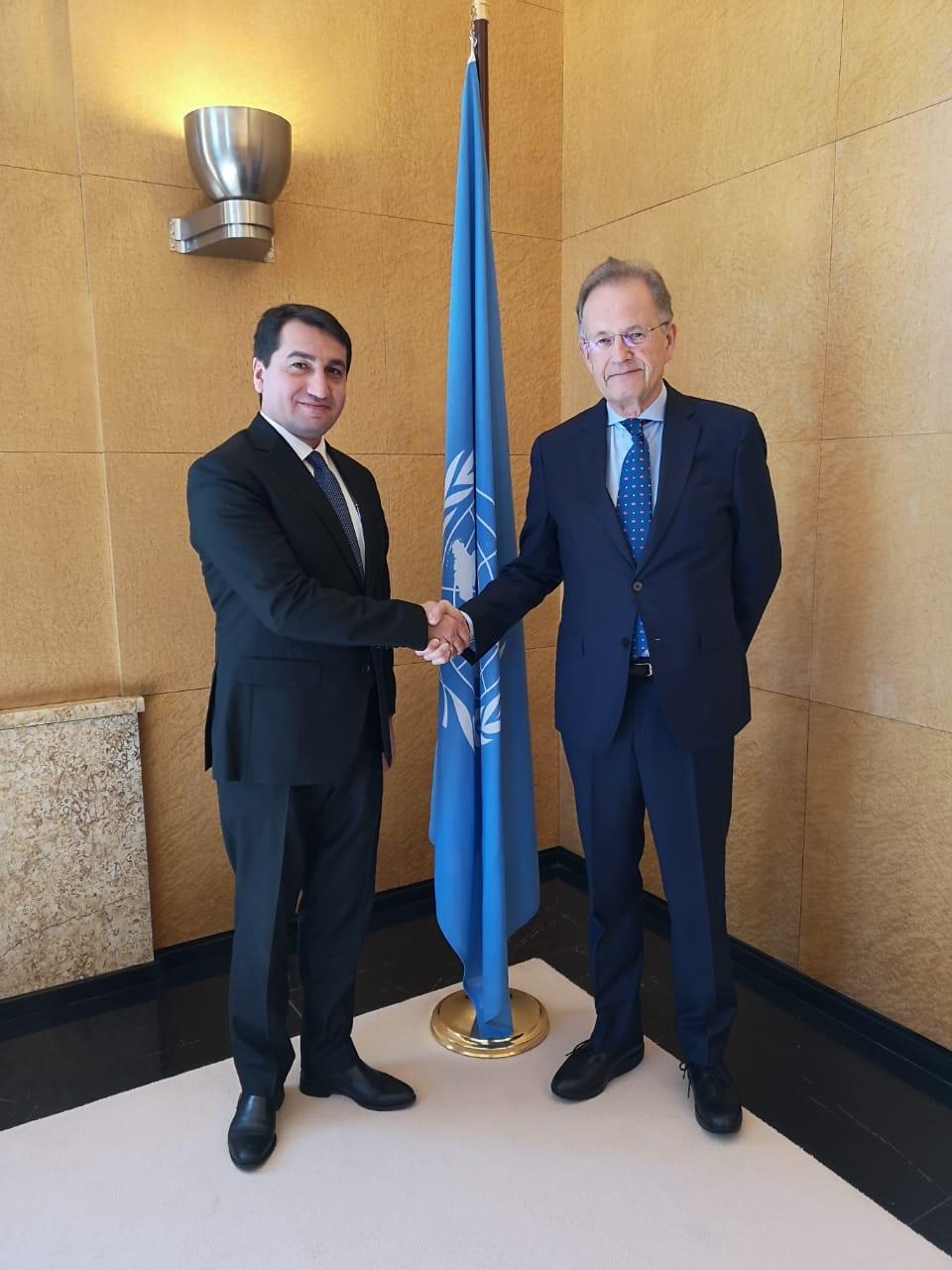 Azerbaijani official meets head of UN Office in Geneva 