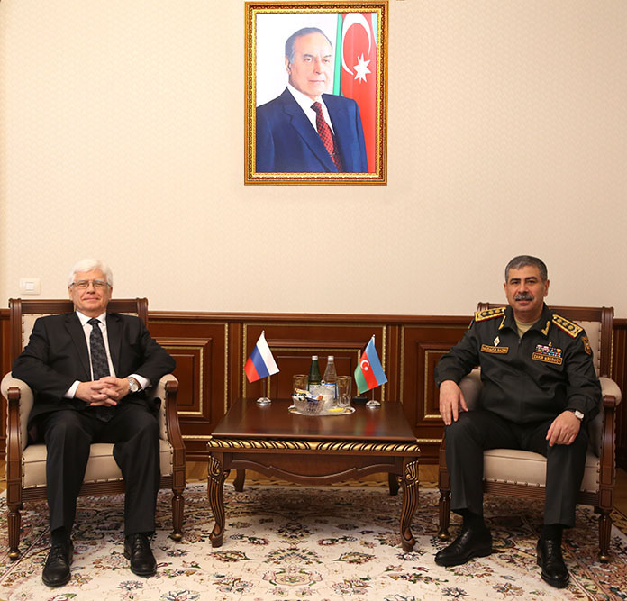 Azerbaijani defense minister meets Russian ambassador 