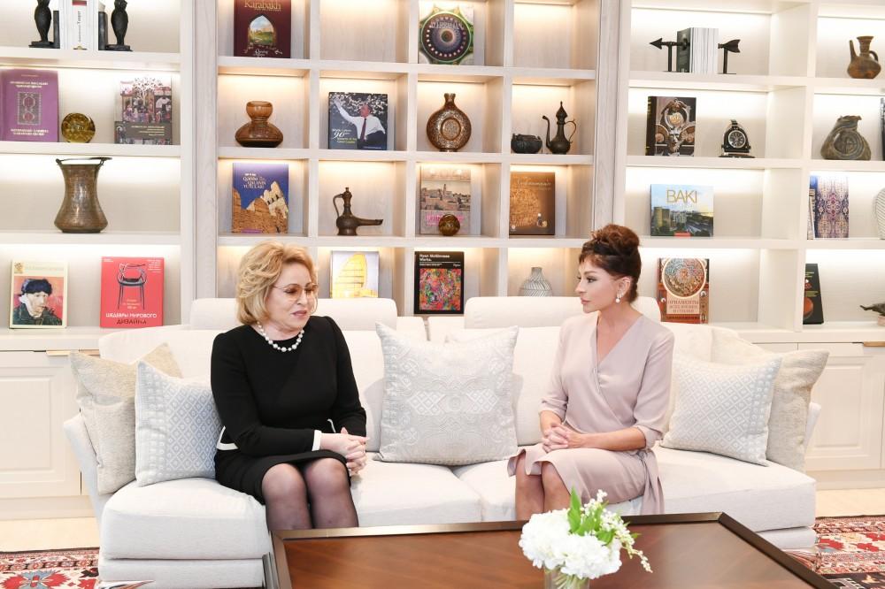 Azerbaijan's First VP Mehriban Aliyeva meets chairperson of Russian Federation Council