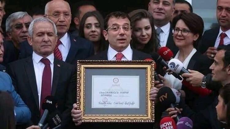 Turkish opposition Istanbul mayoral candidate Ekrem Imamoglu receives certificate of election