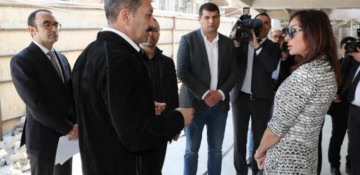 First Vice-President Mehriban Aliyeva viewed work done at Icherisheher State Historical and Architectural Reserve