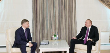 President Ilham Aliyev receives Russian Railways CEO