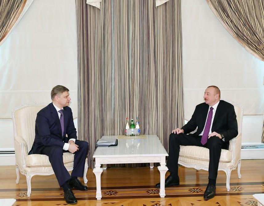 President Ilham Aliyev receives Russian Railways CEO