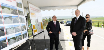President Ilham Aliyev attends opening of Gobustan-Poladli highway