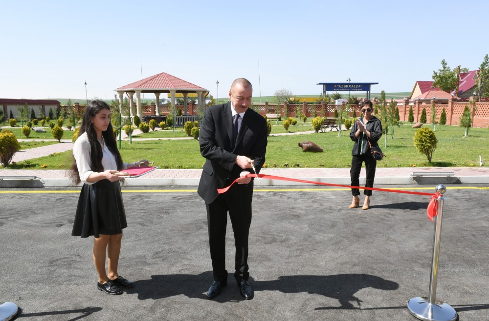 President Ilham Aliyev inaugurate Gobustan branch of Azerkhalcha OJSC