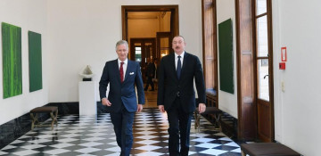 Azerbaijani president meets with King Philippe of Belgium in Brussels