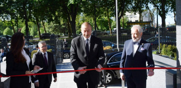 President Ilham Aliyev attends inauguration of new building of Azerbaijan's Embassy in Belgium