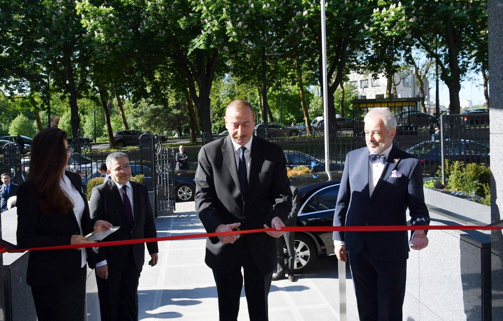 President Ilham Aliyev attends inauguration of new building of Azerbaijan's Embassy in Belgium