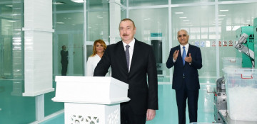 President Ilham Aliyev attends opening of syringe plant in Pirallahi Industrial Park