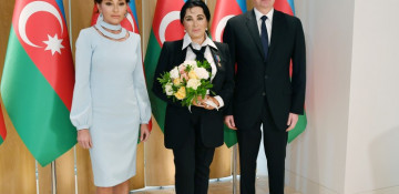 Azerbaijani president and first lady meet president of Russian Rhythmic Gymnastics Federation