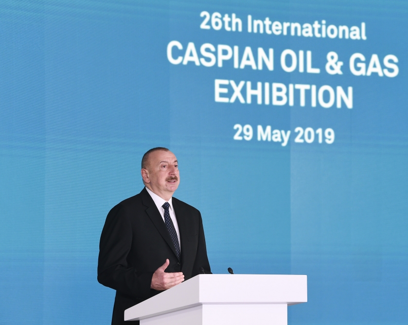 President Ilham Aliyev attends opening of 26th International Caspian Oil & Gas-2019 Exhibition and Conference