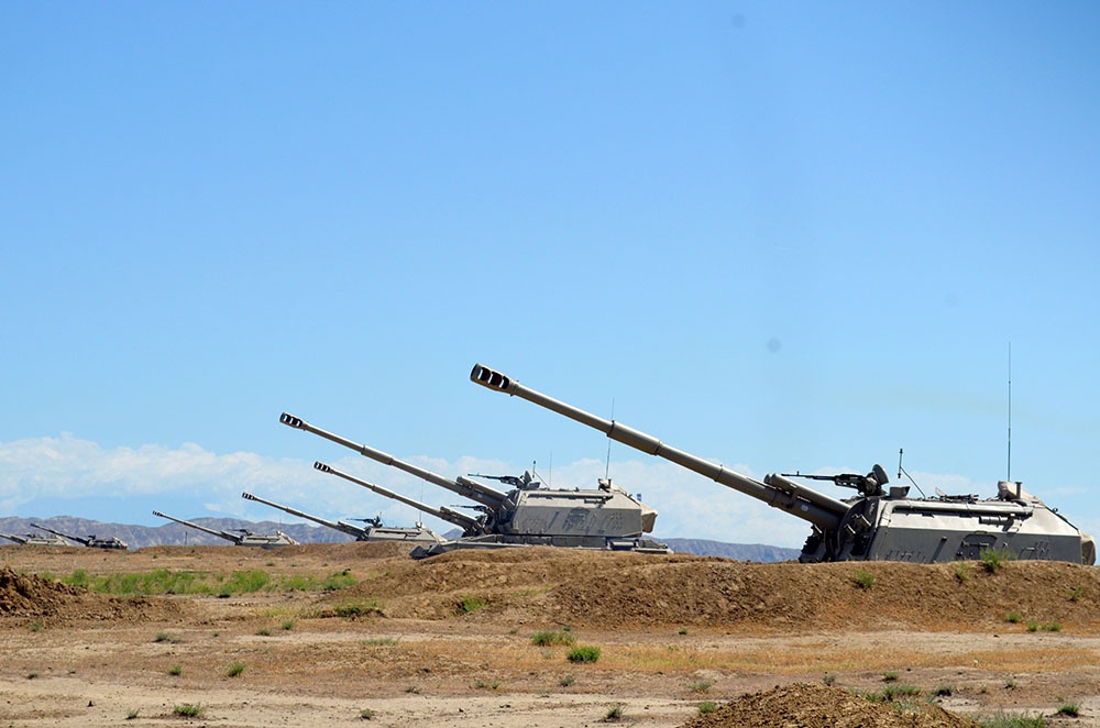Artillerymen conduct combat firing of Msta-S howitzers: Azerbaijani MoD