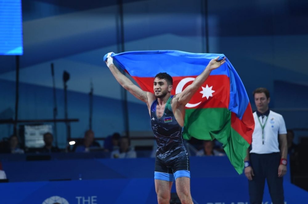 Wrestler Aliyev bags Azerbaijan’s second gold at Minsk 2019