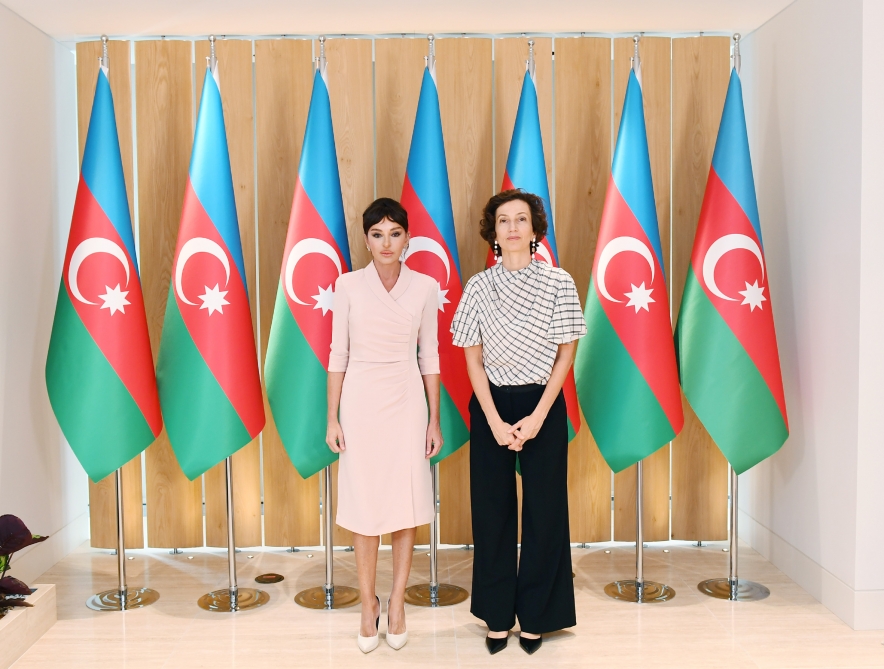 First Vice-President Mehriban Aliyeva meets with Director-General of UNESCO Audrey Azoulay