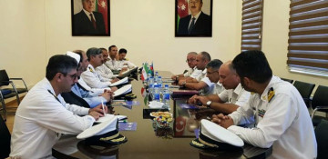 Delegations of Kazakhstan and Iran met at the Azerbaijan Naval Forces Headquarters