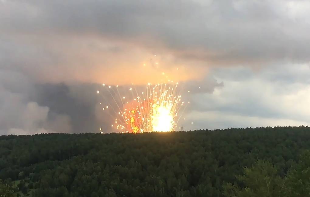 Explosions and fire hit ammunition depot in Russia's Siberia