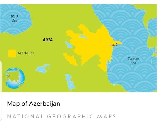 Distorted Azerbaijani map corrected on website of National Geographic