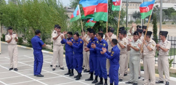 Azerbaijani military seamen win “Water inflow control on a coastal training complex” episode