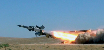 Azerbaijani anti-aircraft missile troops conduct live-fire exercises