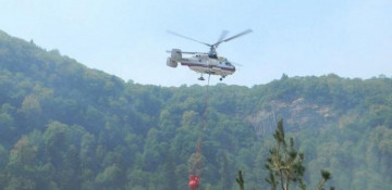 Two helicopters involved in extinguishing fire in Hirkan National Park