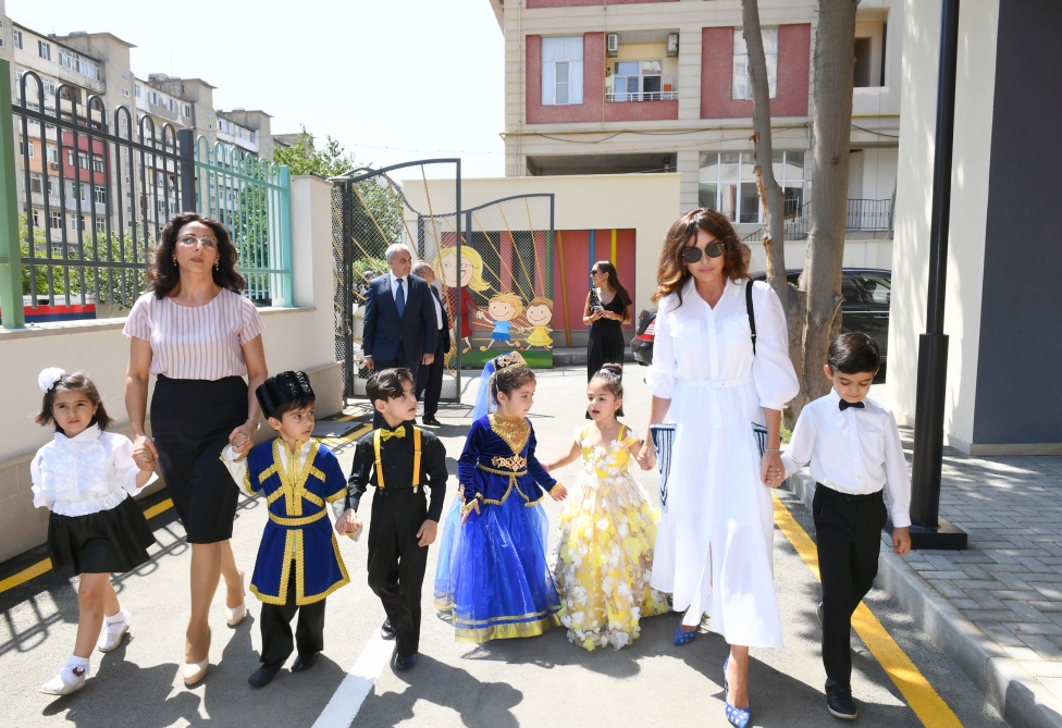 First Vice-President Mehriban Aliyeva attended opening of orphanage-kindergartens and joined festivities for children