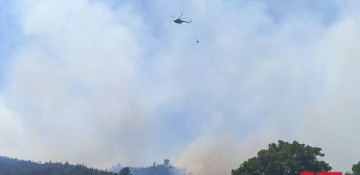 Fire breaks out in mountainous area of Aghsu, helicopters involved