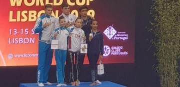 Azerbaijani gymnasts grab silver at FIG World Cup in Acrobatic Gymnastics