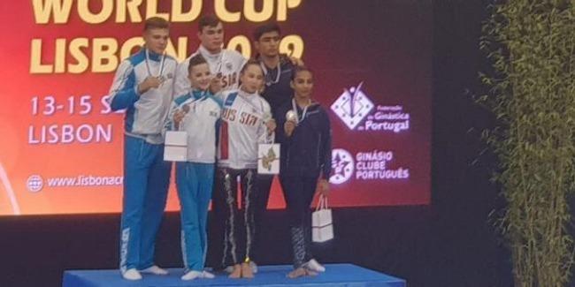 Azerbaijani gymnasts grab silver at FIG World Cup in Acrobatic Gymnastics