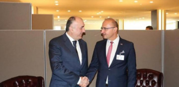 Foreign Minister Elmar Mammadyarov meets his Croatian counterpart