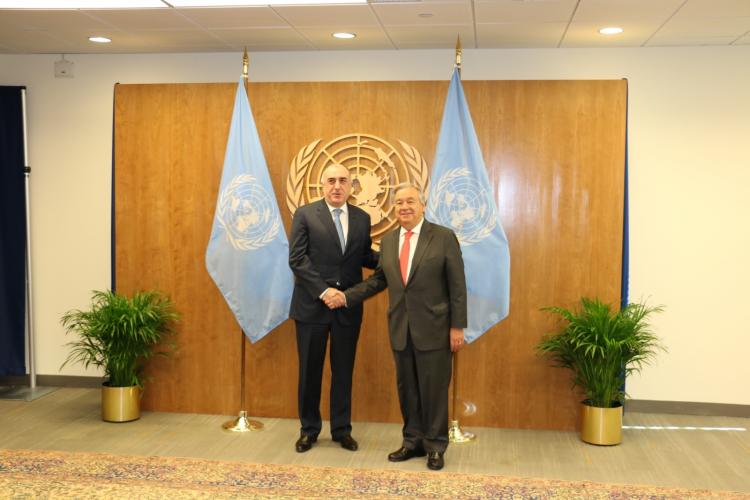 Elmar Mammadyarov met with UN Secretary General Antonio Guterres