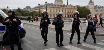 Two officers injured in knife attack at Paris police headquarters